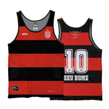 Regata Corrida Rubro-Negra Edição Camisa 10 Raça Proteção UV – Preta/Vermelha