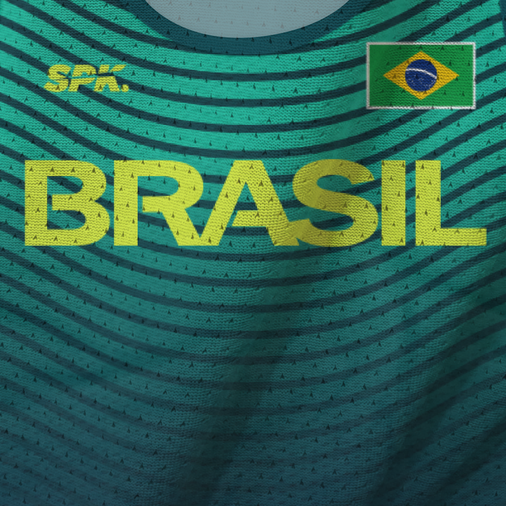 Camiseta Regata Corrida Maratona Running Brasil Proteção Uv - Azul/Verde  Florescente