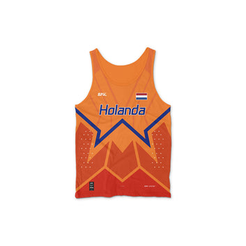 Camiseta Regata Corrida Maratona Atletismo Running Holanda 22 Proteção Uv - Laranja